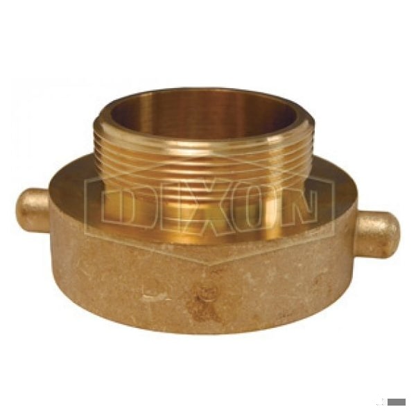 Pin Lug Hydrant Adapter, 2-1/2 x 1 in, Female NST NH x MNPT, Brass, Domestic